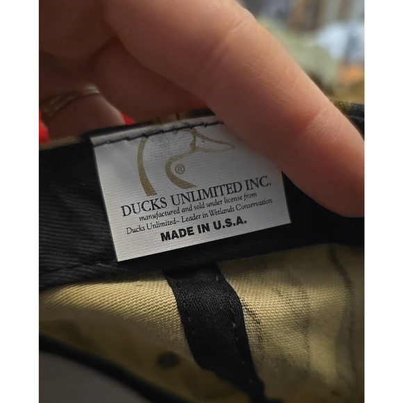 VTG Ducks Unlimited Wetlands Camo Adjustable Snapback Baseball Cap Men's OS - Picture 5 of 5